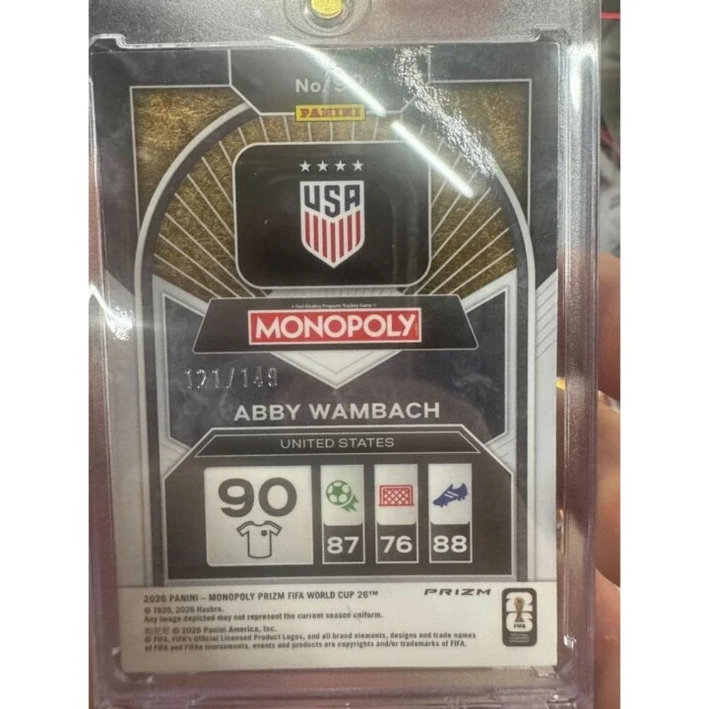 2026 Prizm Monopoly Fifa World Cup Abby Wambach Orange SP 121/149 USWNT USA